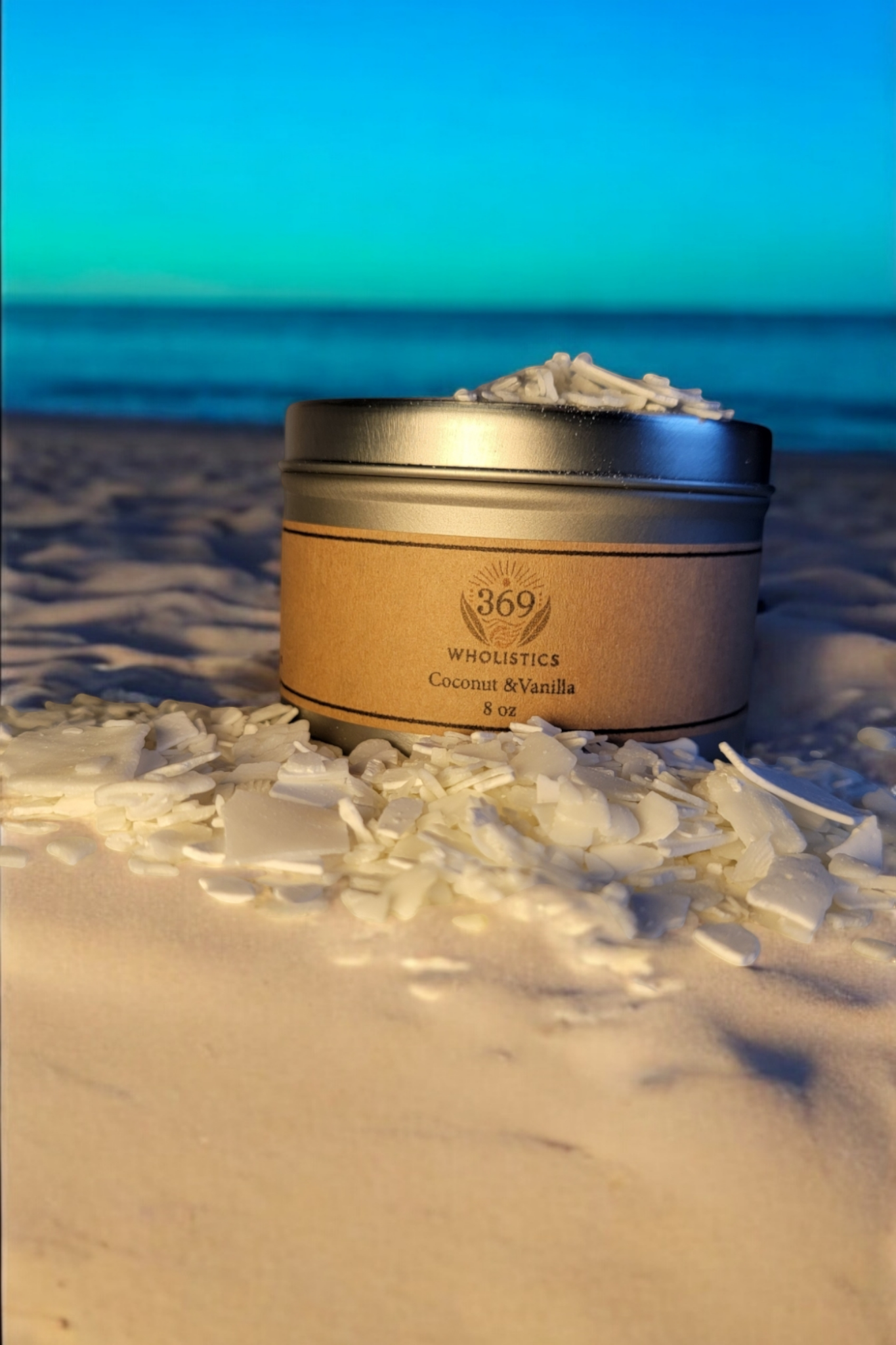 Coconut and Fresh Vanilla Escape 8 oz Soy Candle